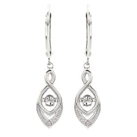Round Brilliant Diamonds Dangle Earrings