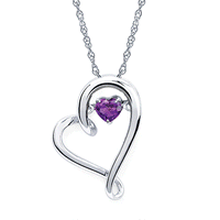 Shimmering Diamonds Amethyst Slide Pendant