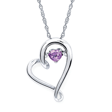 Shimmering Diamonds Alexandrite (Created) Slide Pendant