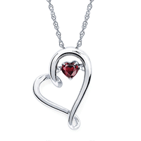 Shimmering Diamonds Garnet Slide Pendant
