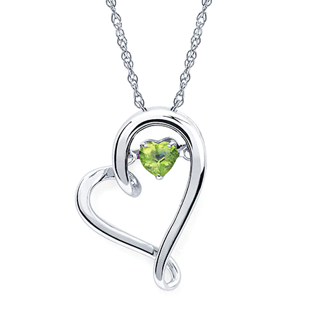Shimmering Diamonds Peridot Slide Pendant