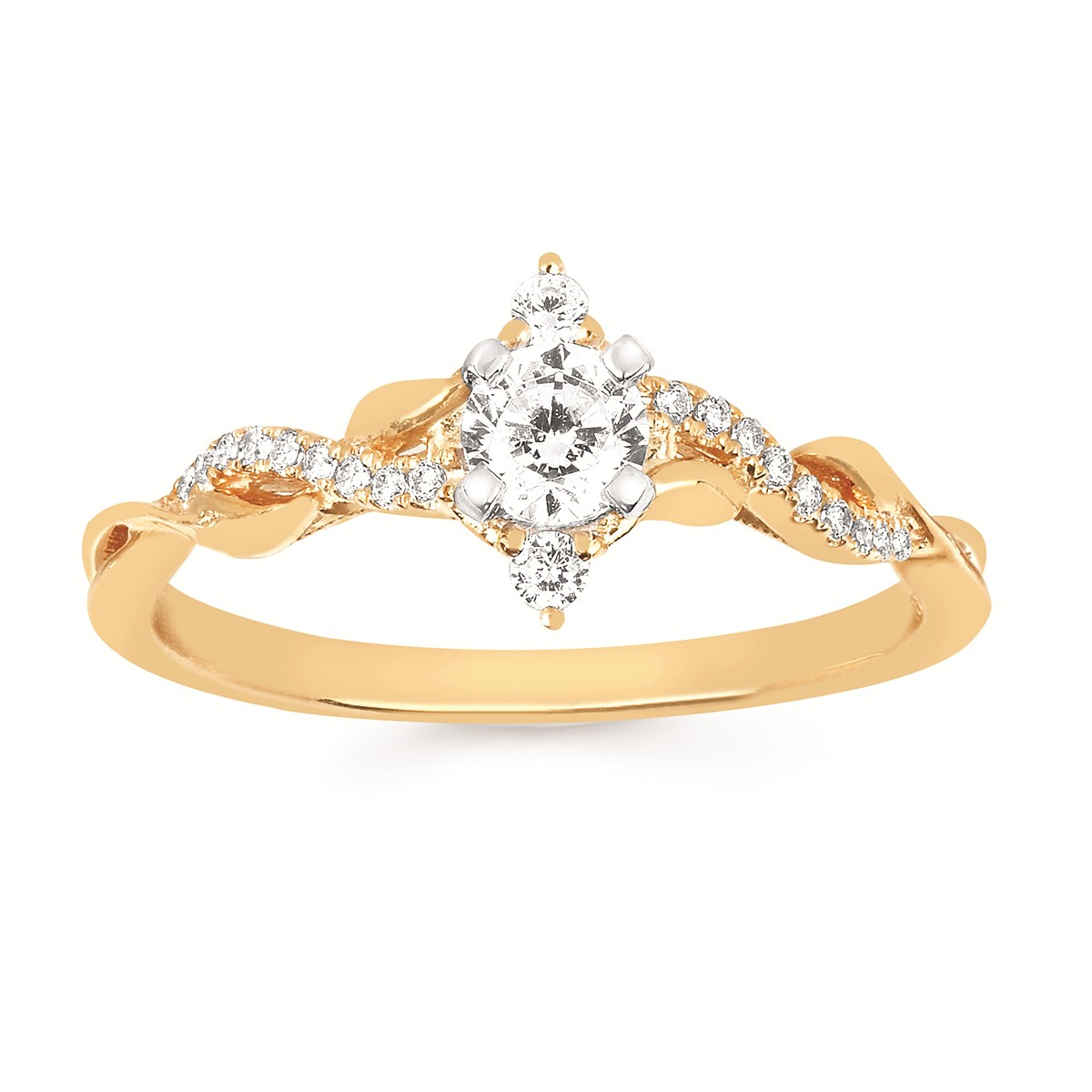 1/2 Cttw. Woven Wedding Set