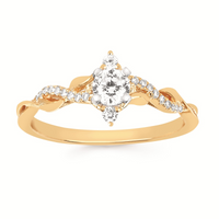 1/2 Cttw. Woven Wedding Set