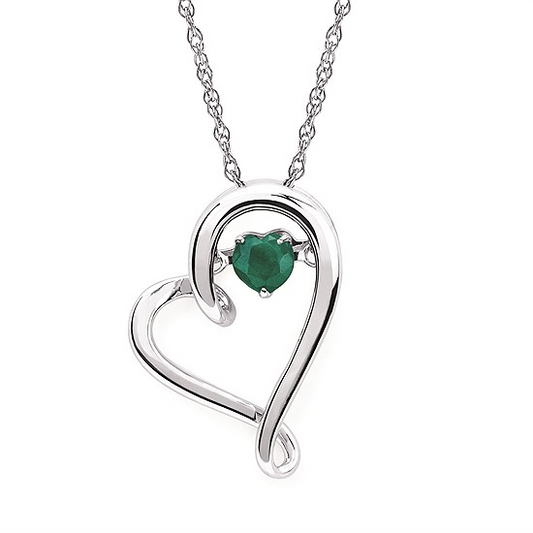 Shimmering Diamonds Emerald Slide Pendant