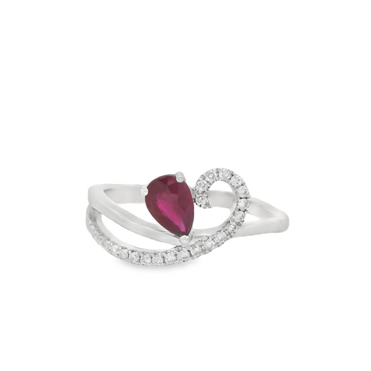 1/8 Cttw. Ruby Swirl Ring