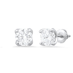 Round Brilliant Moissanites Stud Earrings