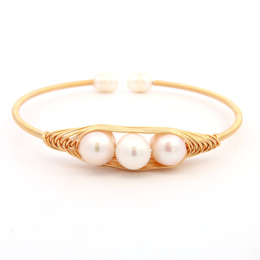 Pearls Wire Wrapped Bracelet