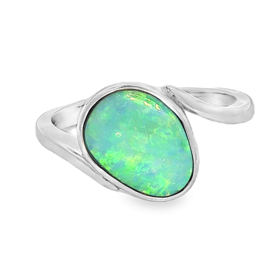 Opal Bypass Ring