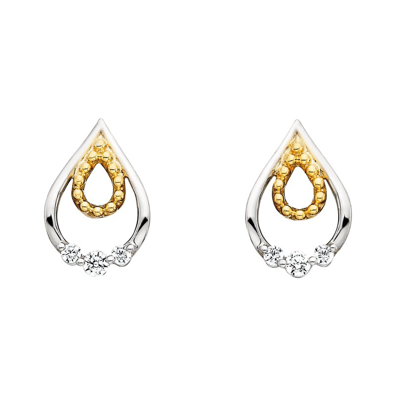 1/10 Cttw. Diamonds Tear Drop Earrings