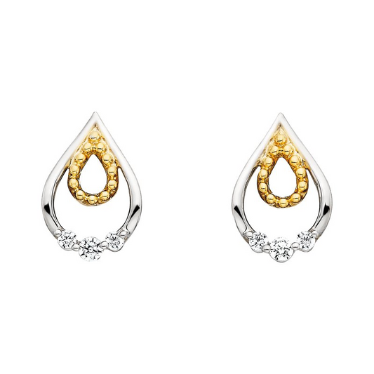 1/10 Cttw. Diamonds Tear Drop Earrings
