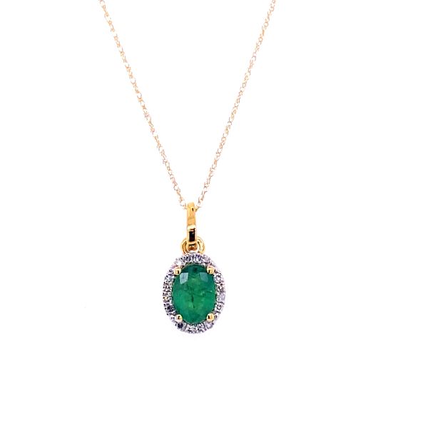 Oval Emerald Dangle Pendant