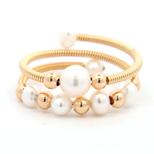 Pearls Wire wrapped Ring