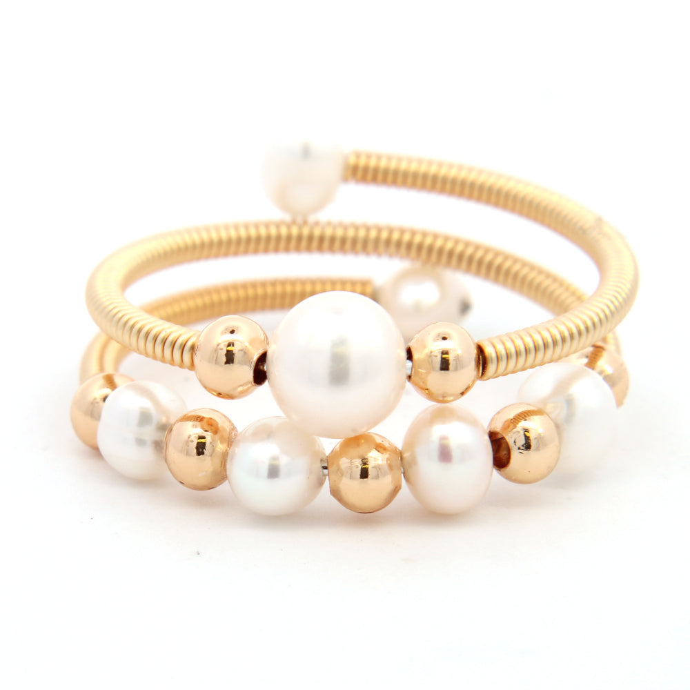 Pearls Wire wrapped Ring