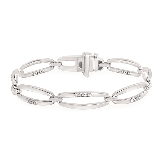 Round Brilliant Diamonds Link Bracelet