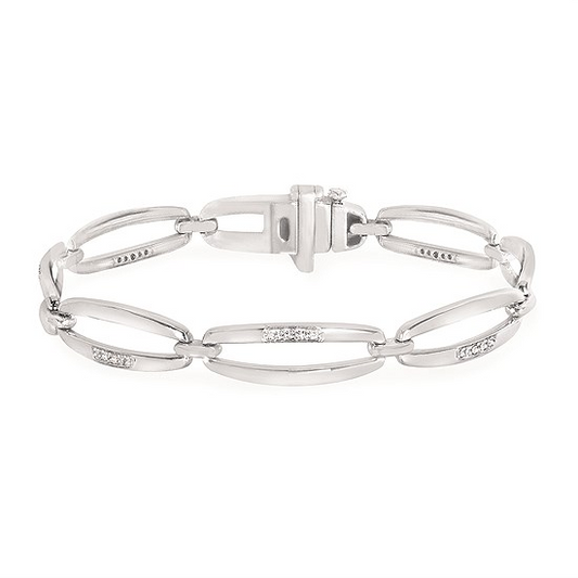 Round Brilliant Diamonds Link Bracelet