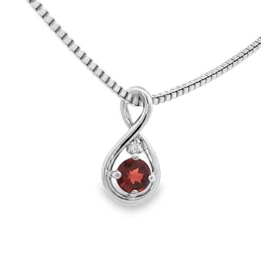Garnet Drop Pendant