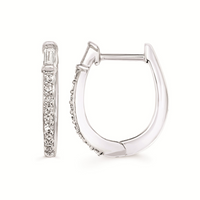 Various Shapes Diamonds Hoop Earrings