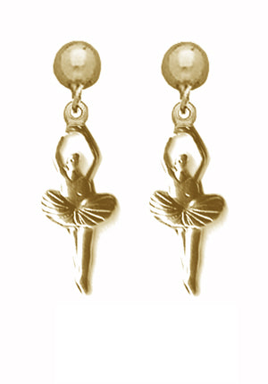 24K Gold Plated Surgical Stainless Steel Ballerina Dangle