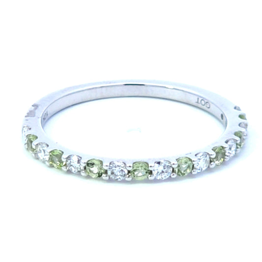 Round Peridot Stackable Ring