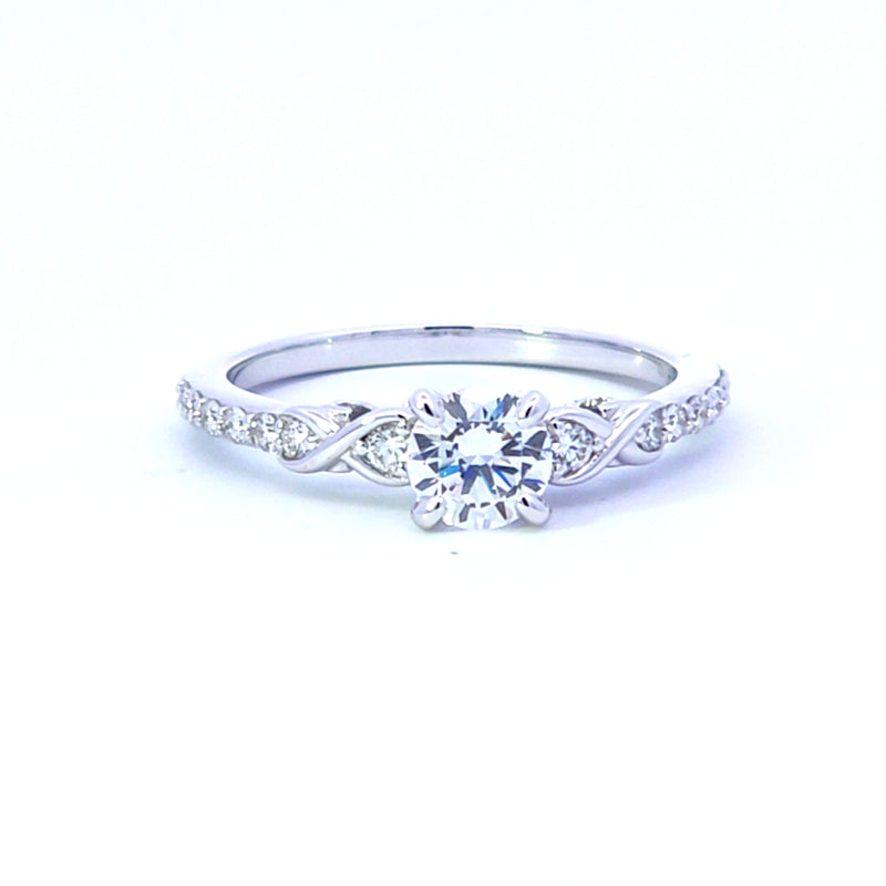 3/4 Cttw. Diamond Semi-Mount Rings Woven Ring