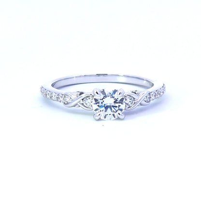 3/4 Cttw. Diamond Semi-Mount Rings Woven Ring