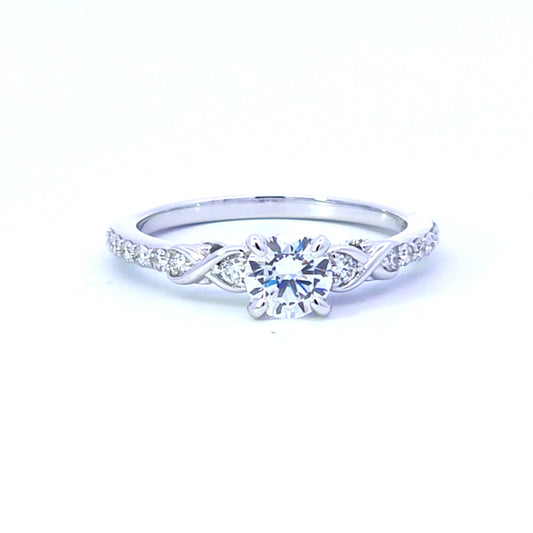 3/4 Cttw. Diamond Semi-Mount Rings Woven Ring