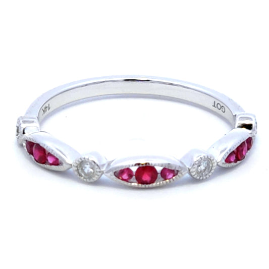Round Ruby Stackable Ring