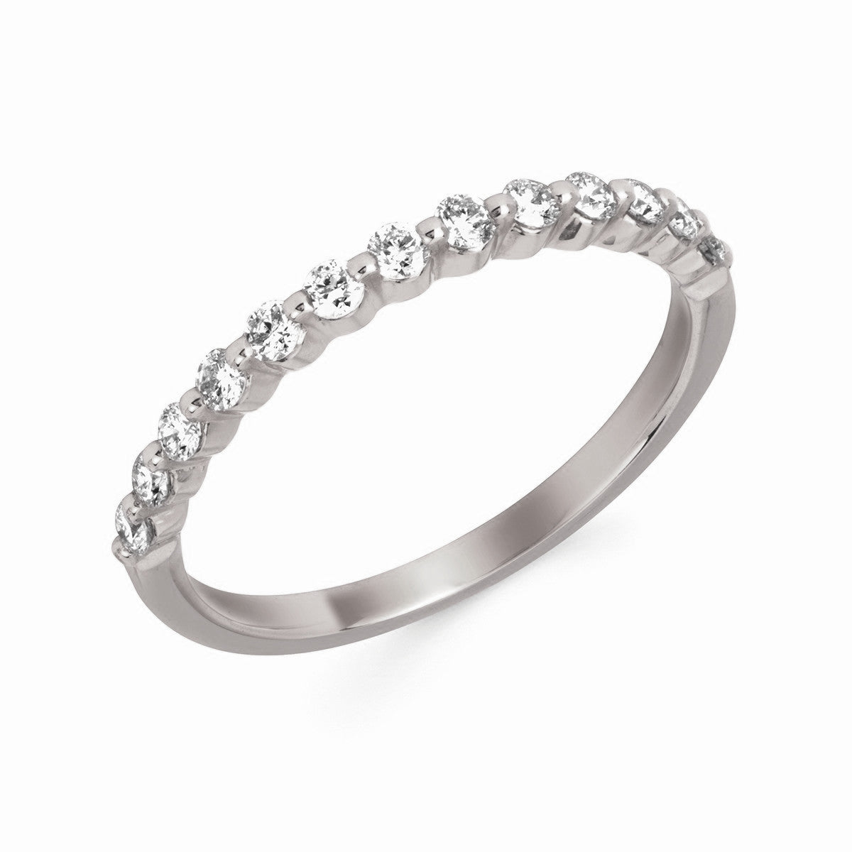 0.33cttw Diamond Scalloped Anniversary Ring