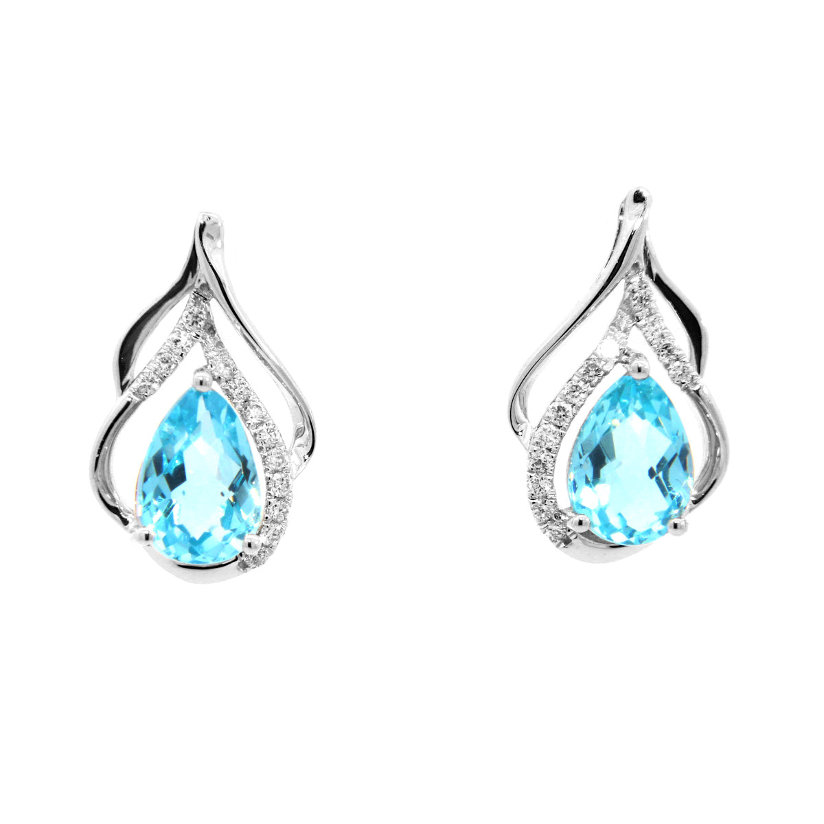 Pear Topaz Fashion Earrings