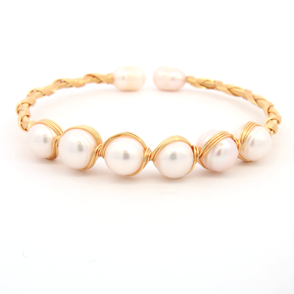 Pearls Wire Wrapped Bracelet