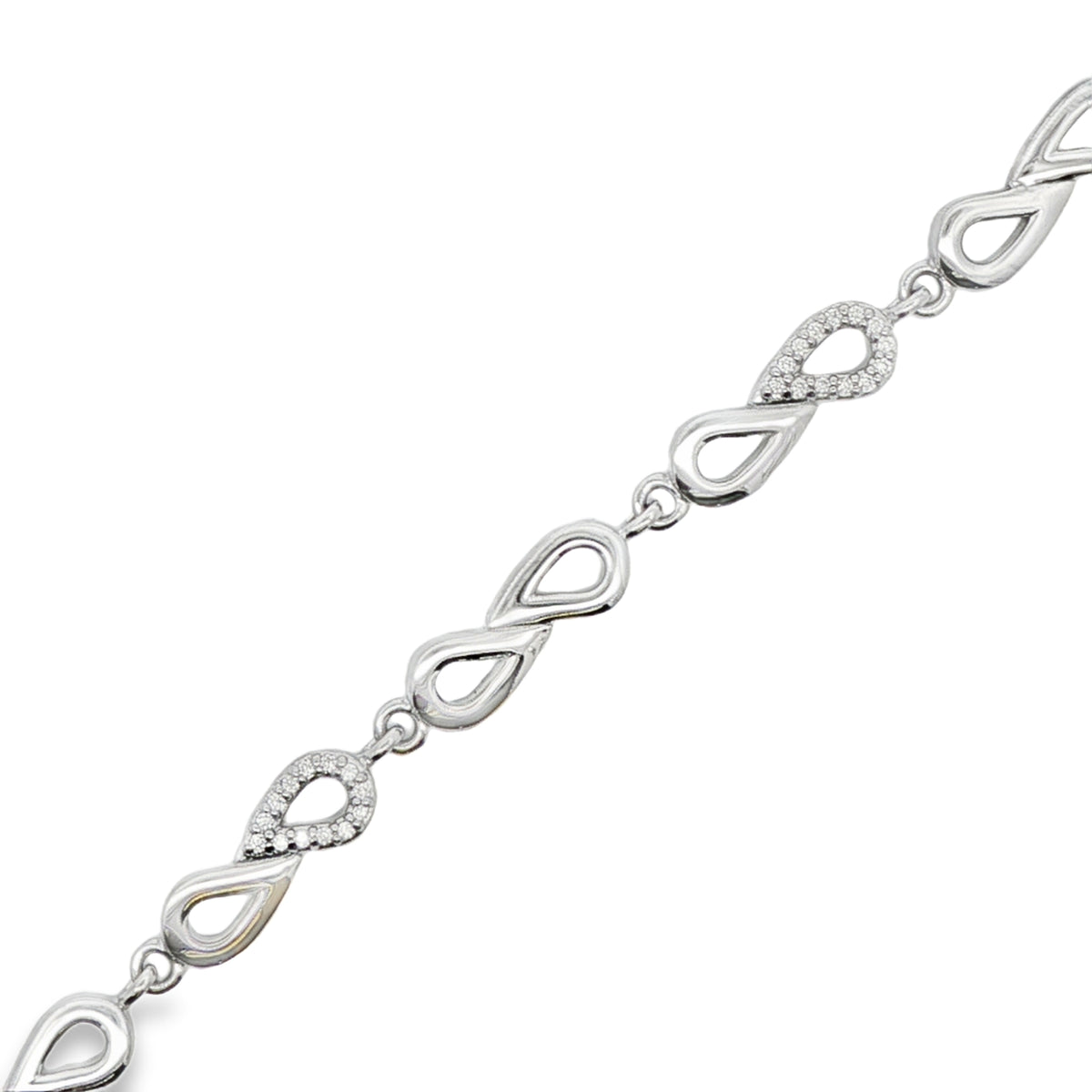 Round Brilliant Diamonds Link Bracelet