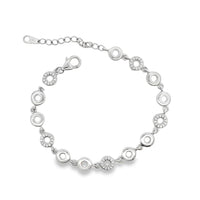 Round Brilliant Diamonds Link Bracelet