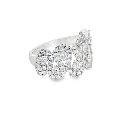 Round Brilliant Diamonds Swirl LAB Diamond Ring