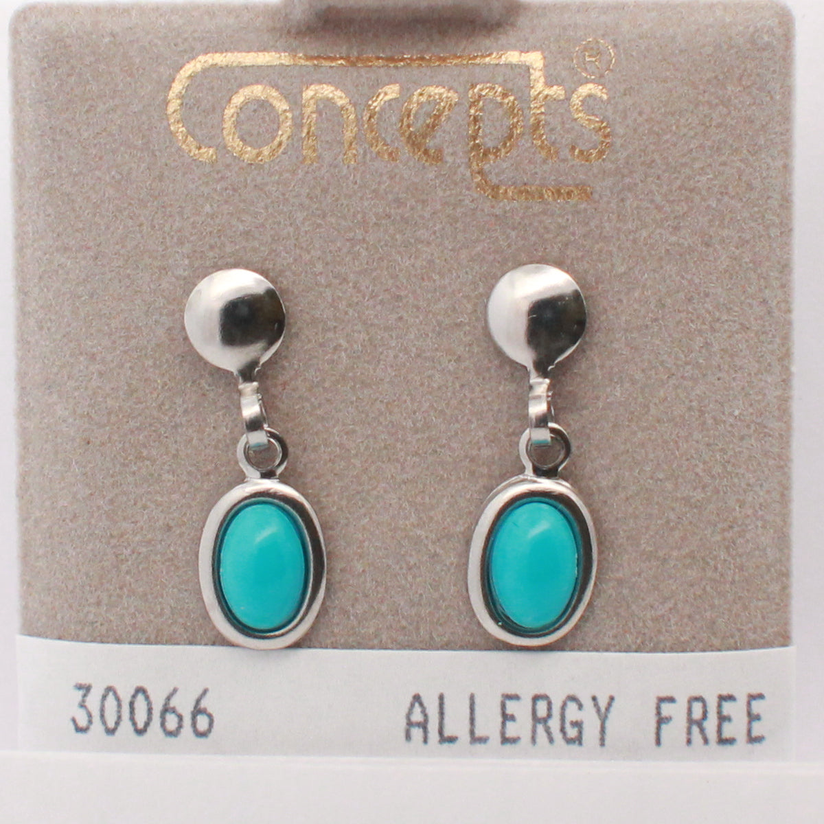 Surgical Stainless Steel Turquoise Dangle