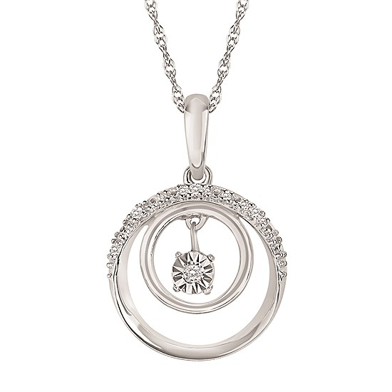Shimmering Diamonds Diamond Drop Pendant