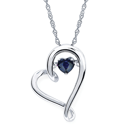 Shimmering Diamonds Sapphire Slide Pendant
