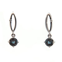 Round Alexandrites Dangle Earrings