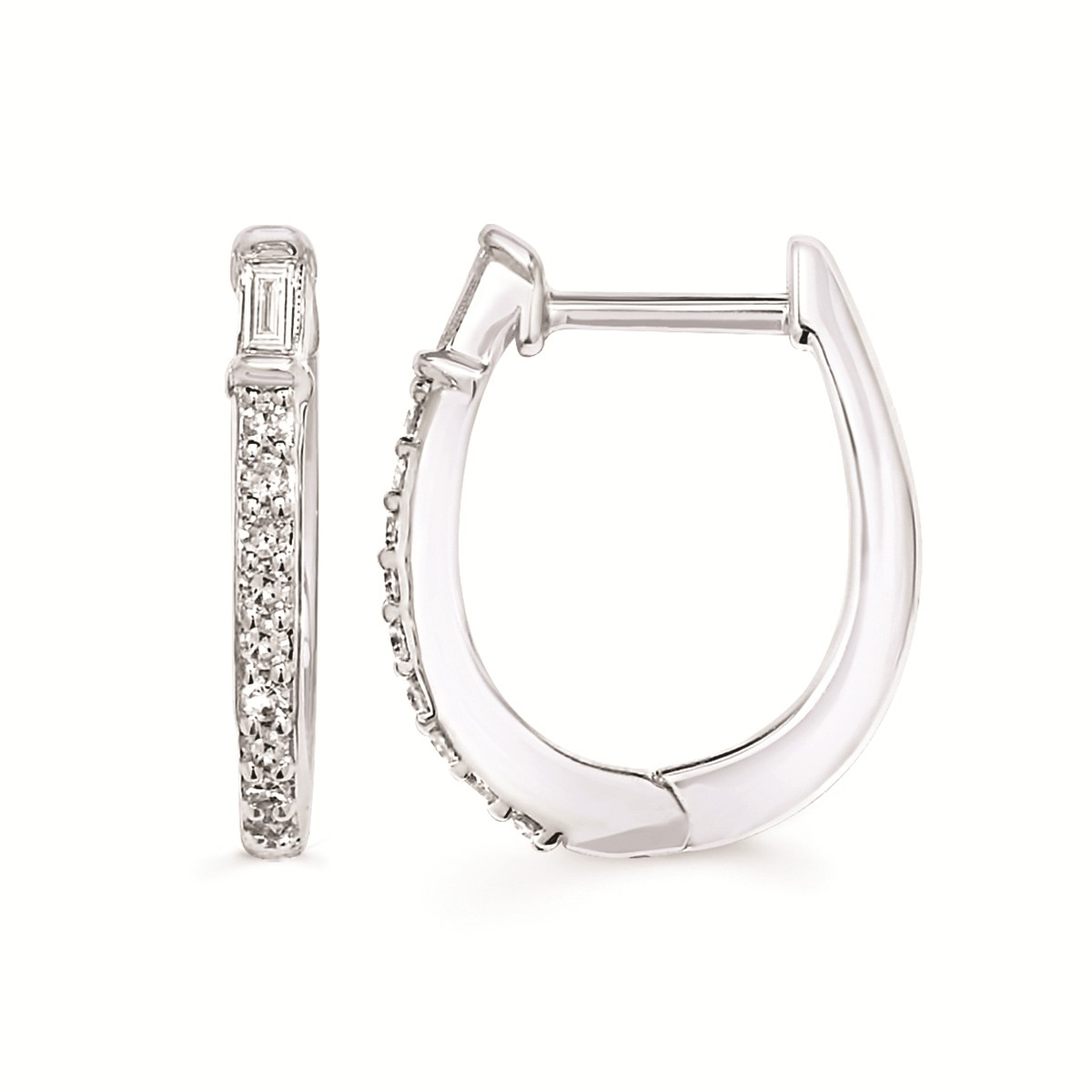 PureRadiance Diamonds Hoop Earrings