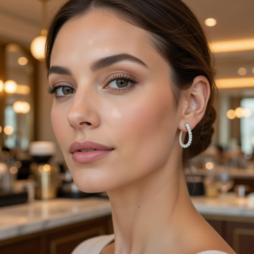 LAB Diamond Silver Earring