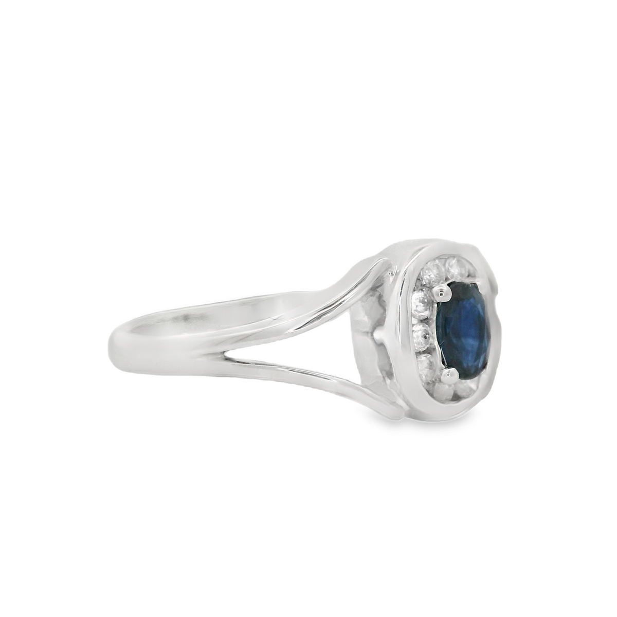 1/3 Cttw. Sapphire Halo Ring