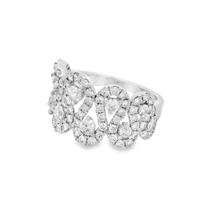 Round Brilliant Diamonds Swirl LAB Diamond Ring
