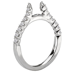 Round Diamond Cathedral Engagement Ring