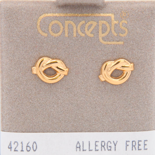 24K Gold Plated Surgical Stainless Steel Love Knot Stud