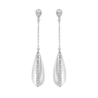 Round Diamonds Dangle Earrings