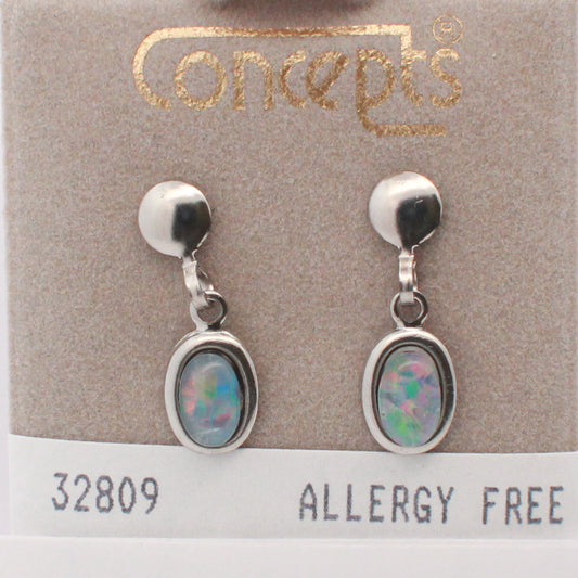 Surgical Stainless Steel Opal Triplet Dangle