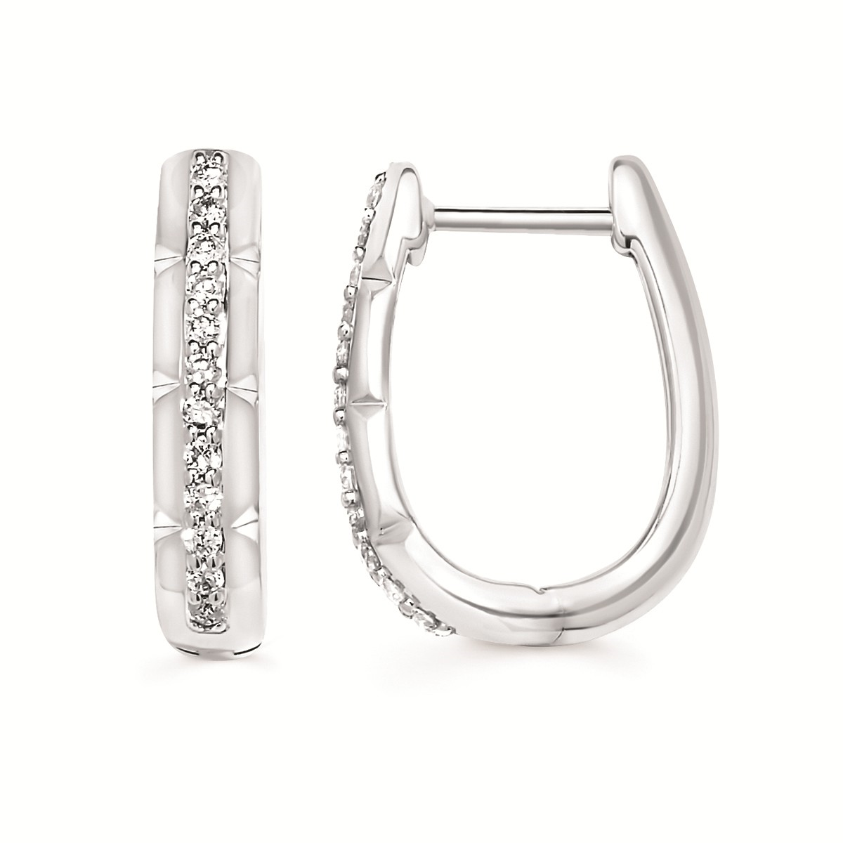 Round Brilliant Diamonds Hoop Earrings