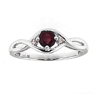 Round Ruby Woven Ring