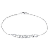 Round Single Cut Diamonds Cuban Link Bracelet