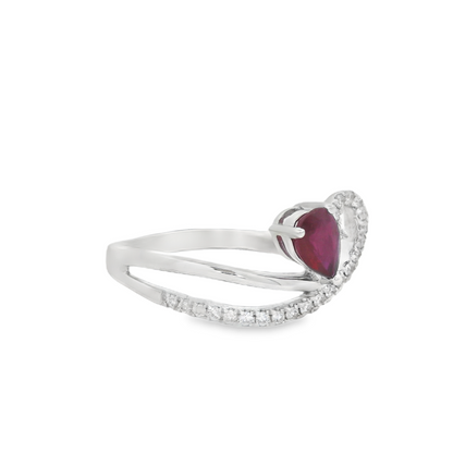 1/8 Cttw. Ruby Swirl Ring