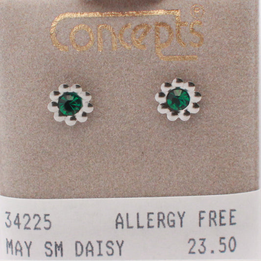 Surgical Stainless Steel May Daisy Swarovski Crystal Stud